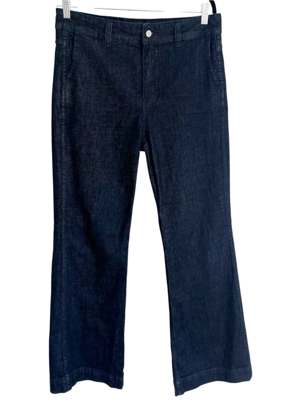 J.CREW High Rise Dark Wash Wide Leg Bootcut Trouser Jeans Size 29